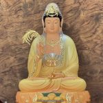 Tượng Quan Âm bằng composite đẹp màu vàng